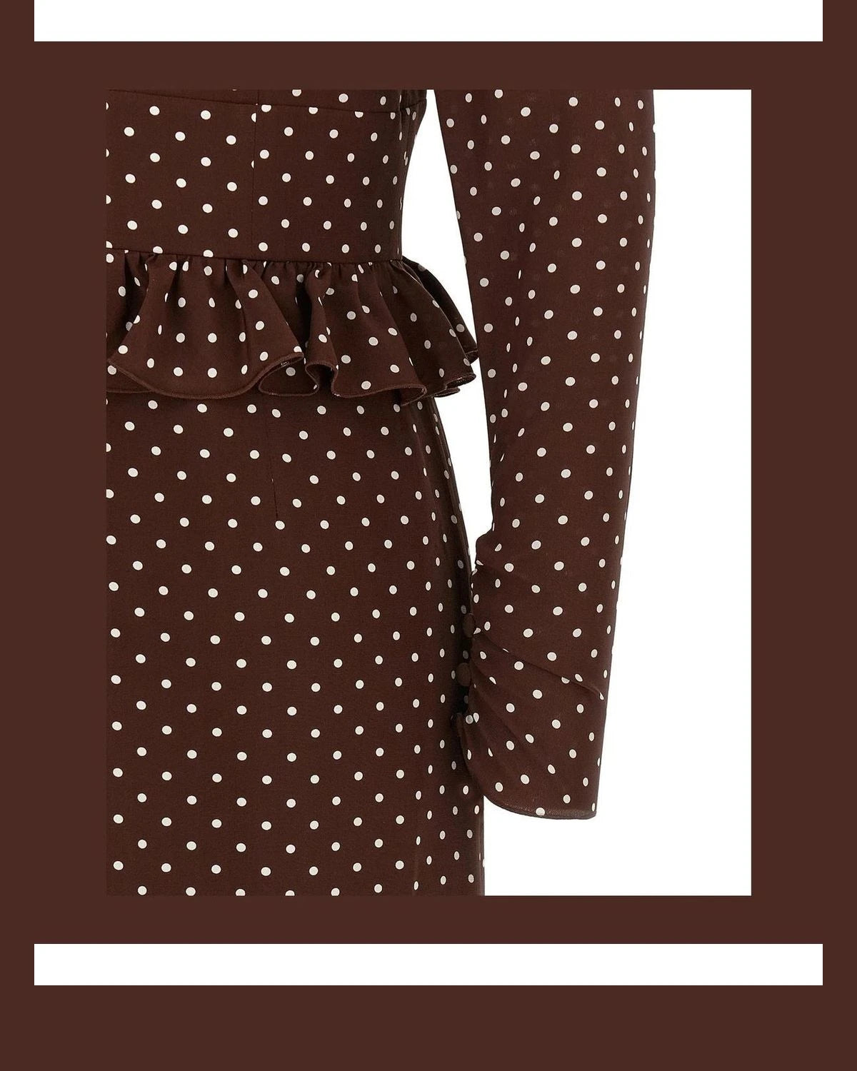 Alessandra Rich Dresse in brown, Silk — view 4