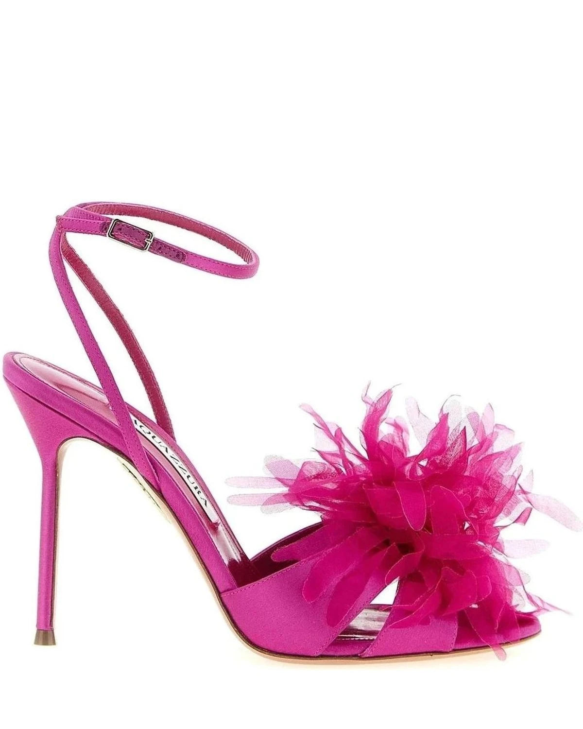 Aquazzura Textile Pink Stiletto Sandals 