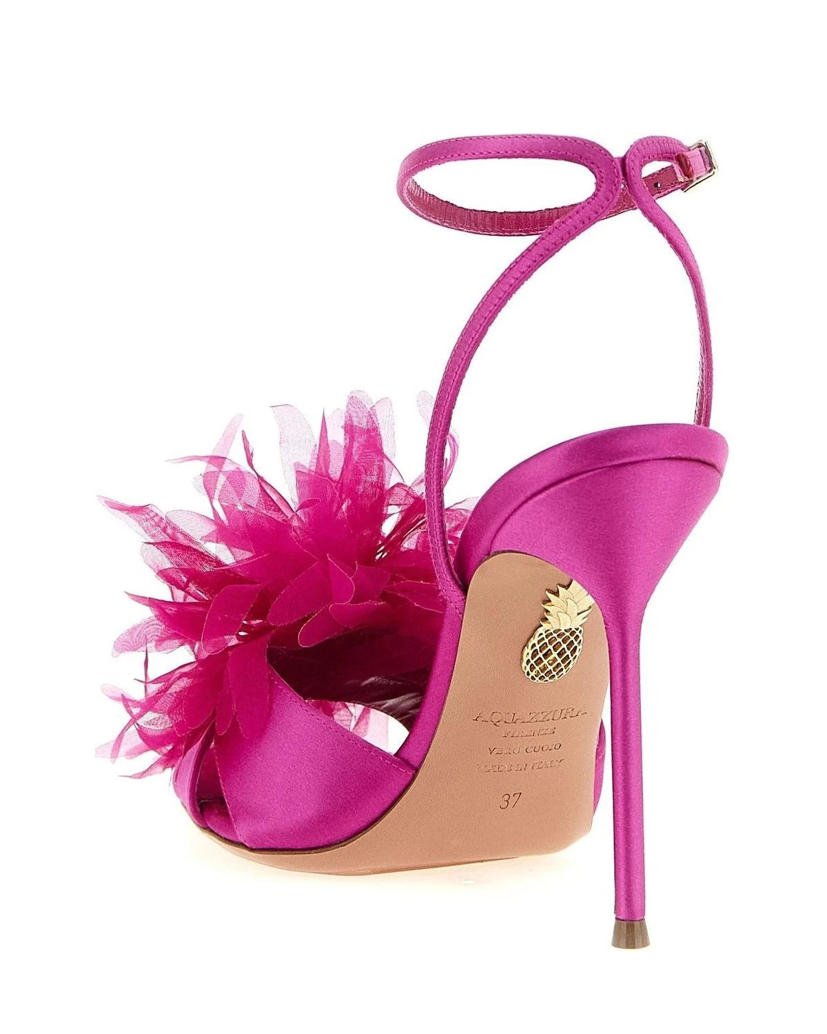 Aquazzura Textile Pink Stiletto Sandals 