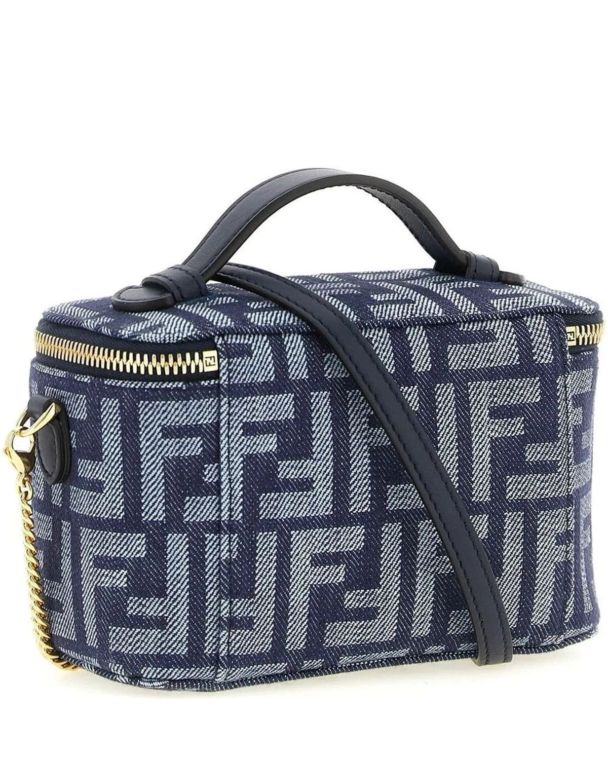 Fendi Makeup Bag in blue, Cotton — view 2
