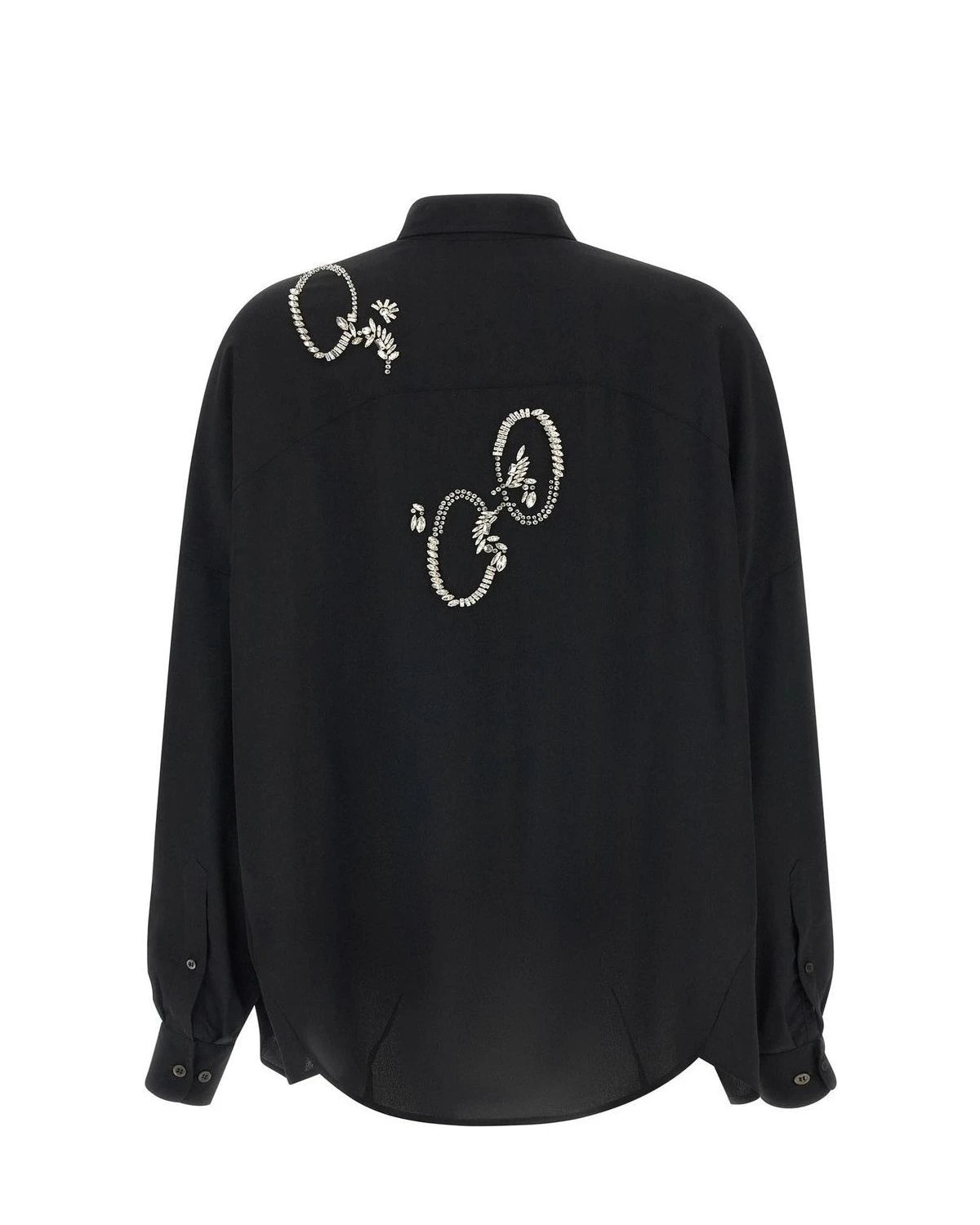Dries Van Noten Dress Shirt in black, Polyester — view 2