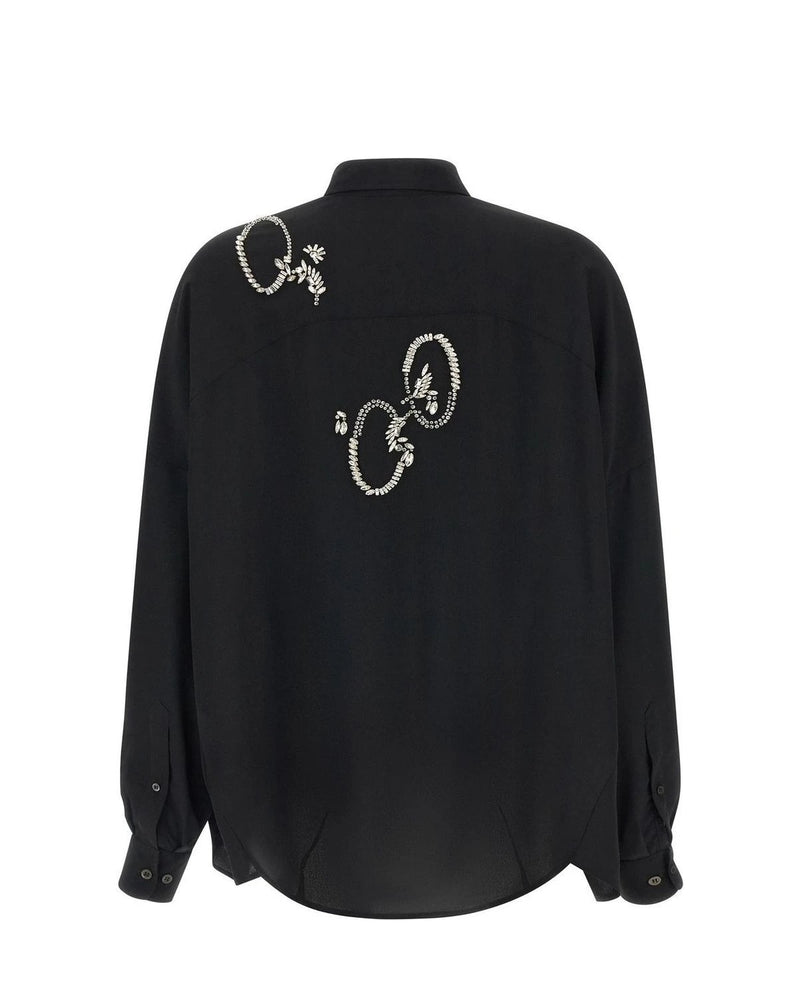 Dries Van Noten Dress Shirt in black, Polyester — view 2