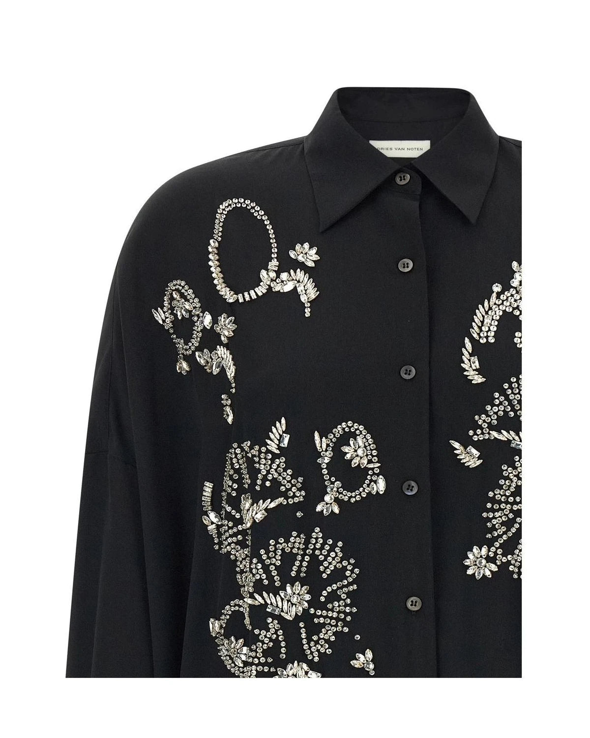 Dries Van Noten Dress Shirt in black, Polyester — view 3