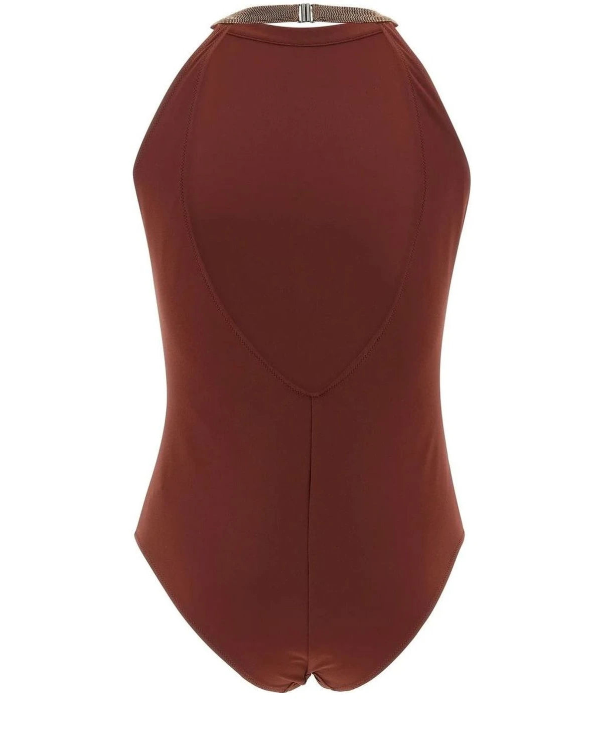 Brunello Cucinelli One-Piece Swimsuit in red, Polyamide — view 2