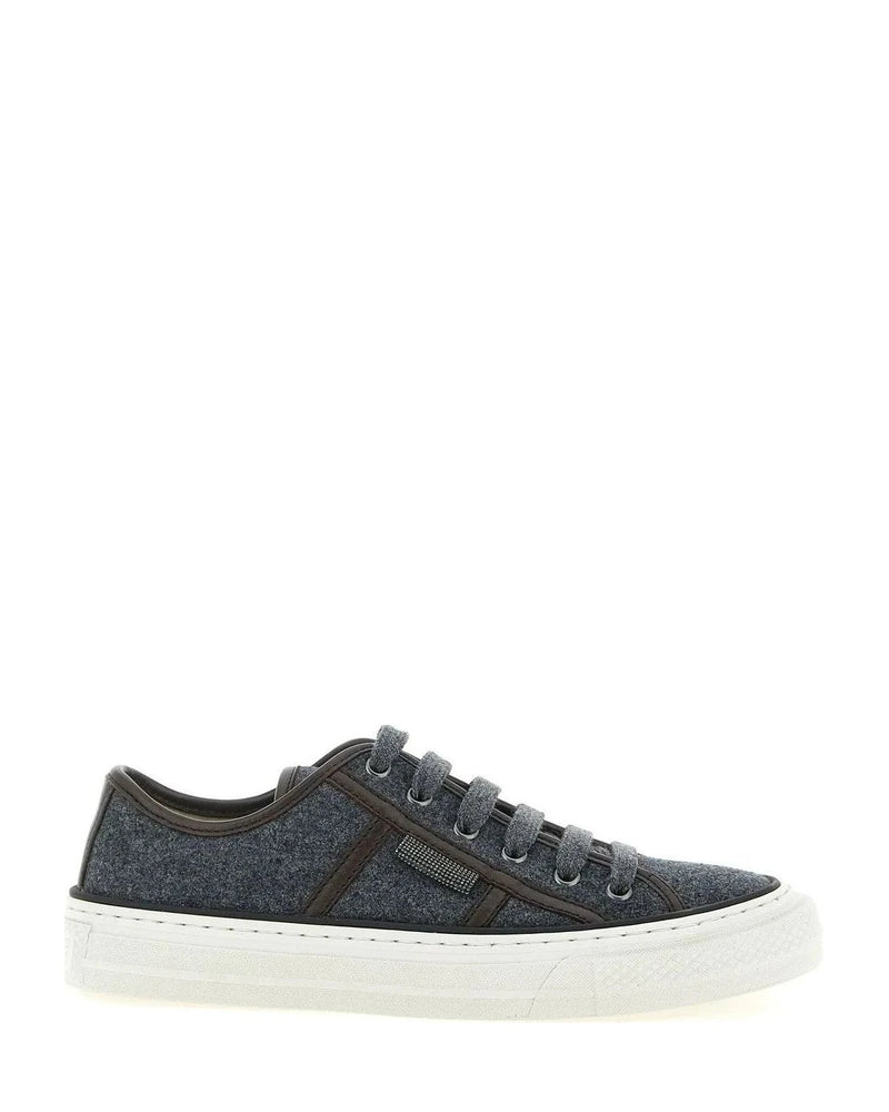 Brunello Cucinelli Sneakers in gray, Virgin Wool