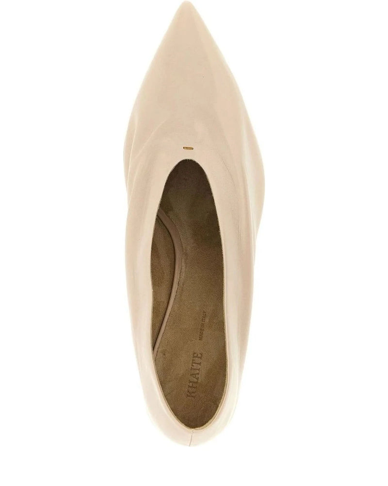 Khaite Pumps in beige, Calfskin Leather — view 3