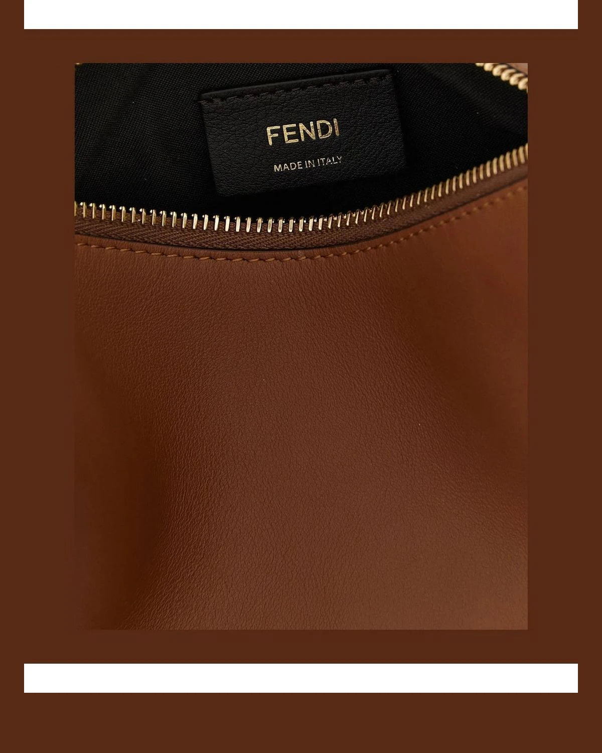Fendi Hobo Bag in brown, Calfskin Leather — view 4