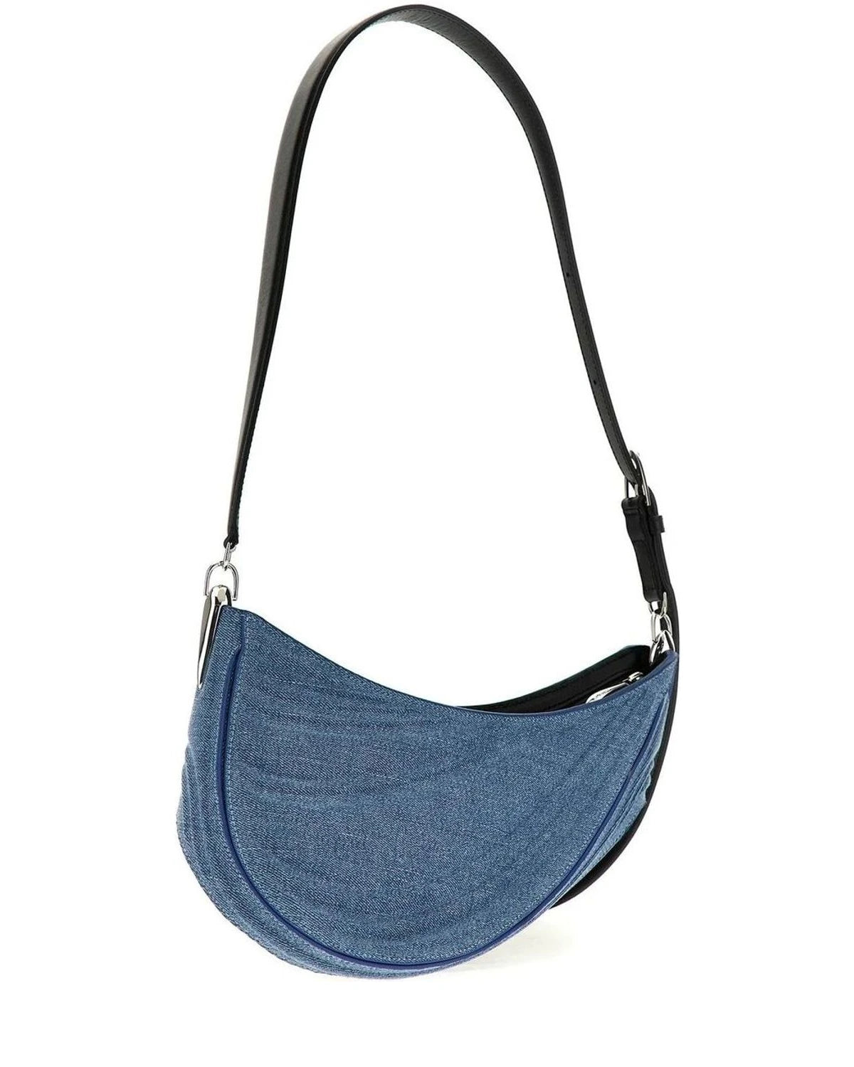 Mugler Shoulder Bag in blue, Calfskin Leather — view 2