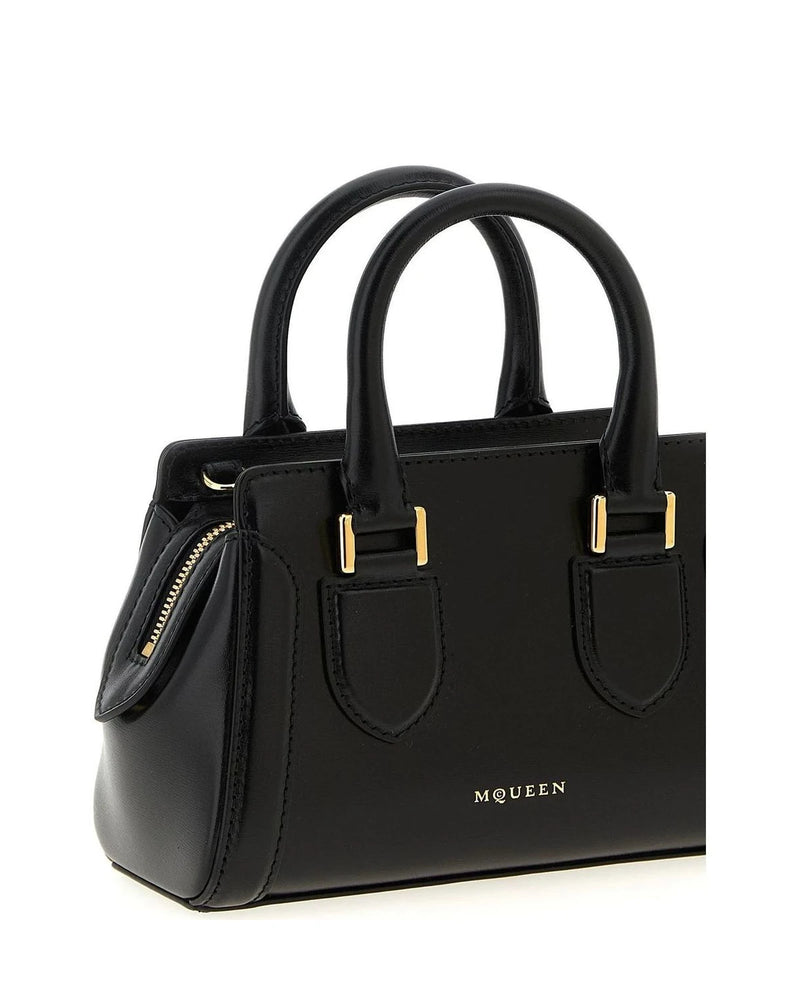 Alexander McQueen Satchel Bag in black, Calfskin Leather — view 3