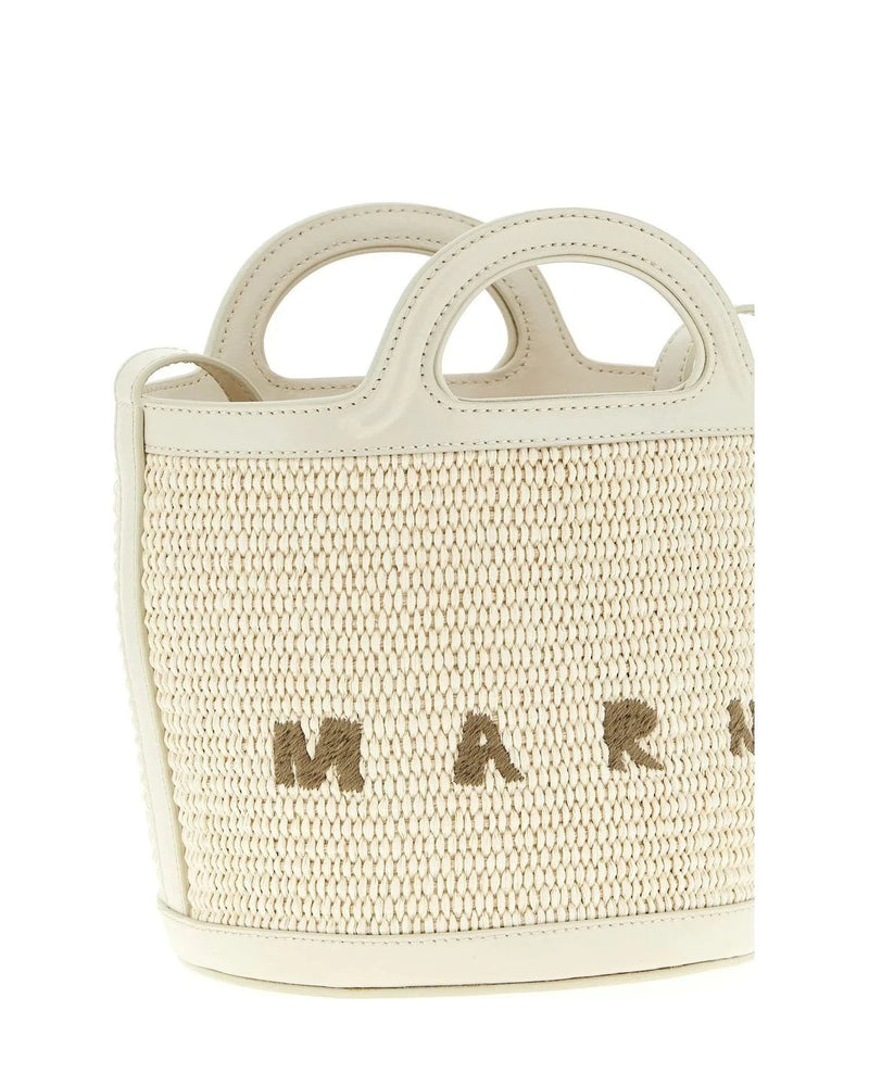 Marni Bucket Bag in white, Cotton — view 3