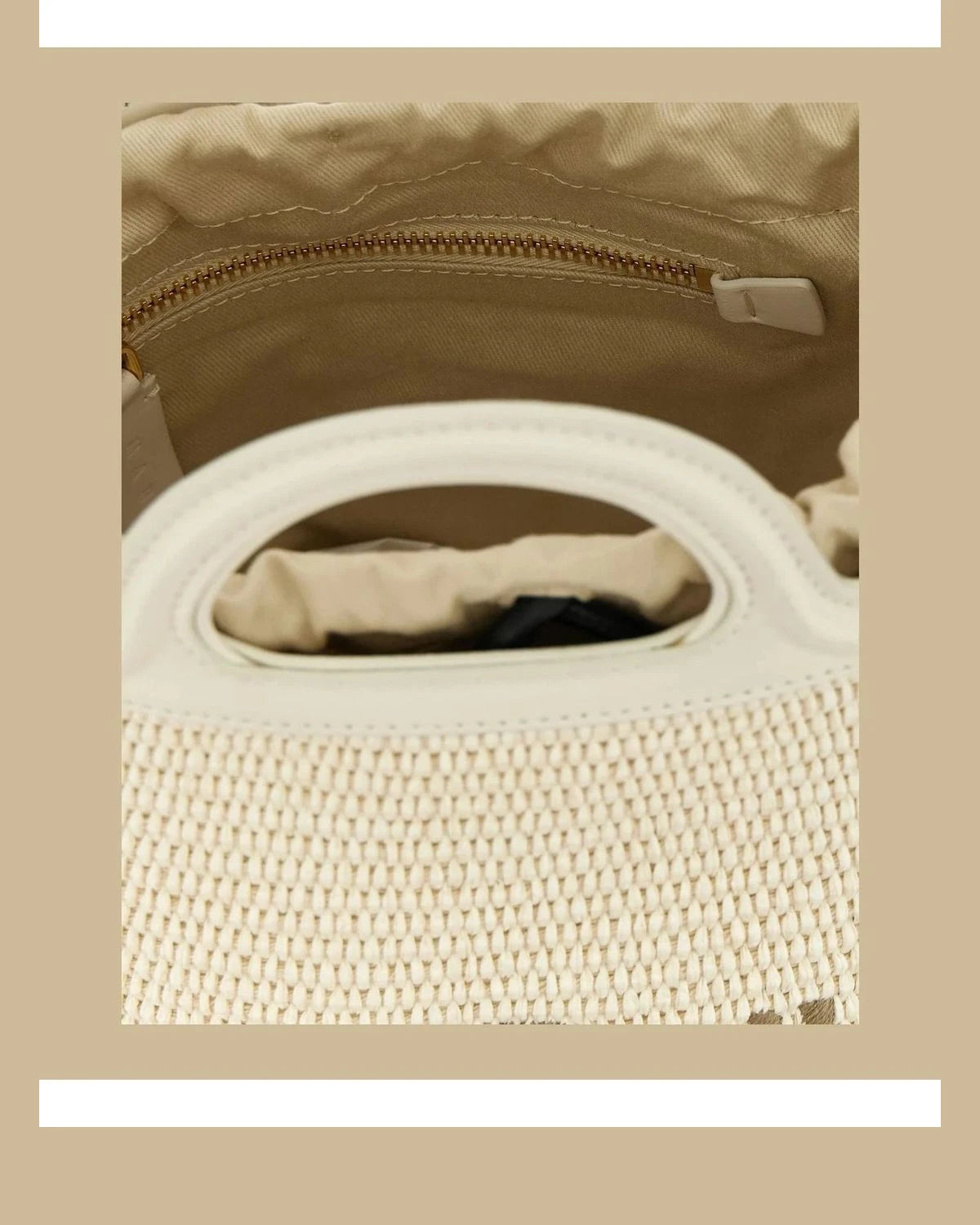 Marni Bucket Bag in white, Cotton — view 4