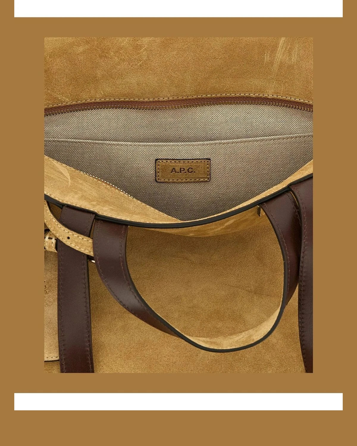 A.P.C. Tote Bag in brown, Cow Leather — view 4