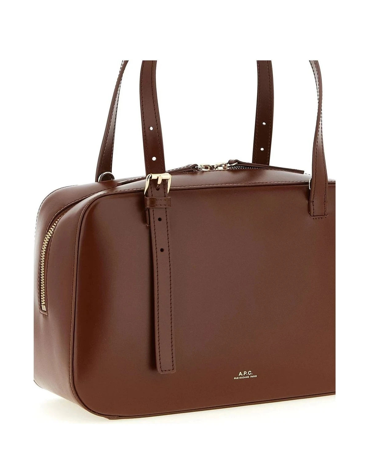 A.P.C. Satchel Bag in brown, Cow Leather — view 3