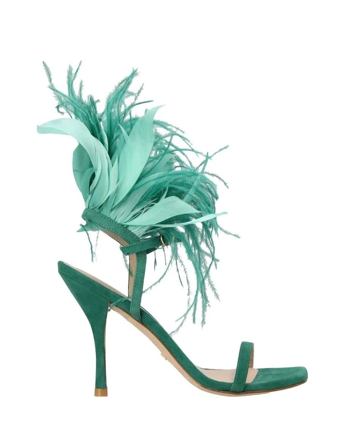Stuart Weitzman Sandals in green, Suede Leather