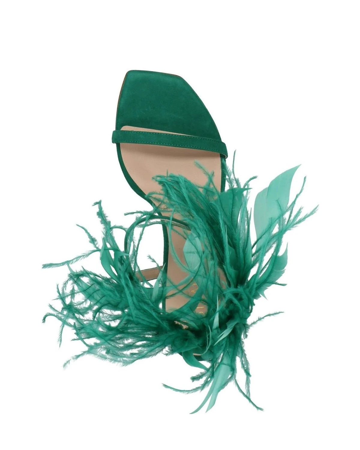 Stuart Weitzman Sandals in green, Suede Leather — view 3