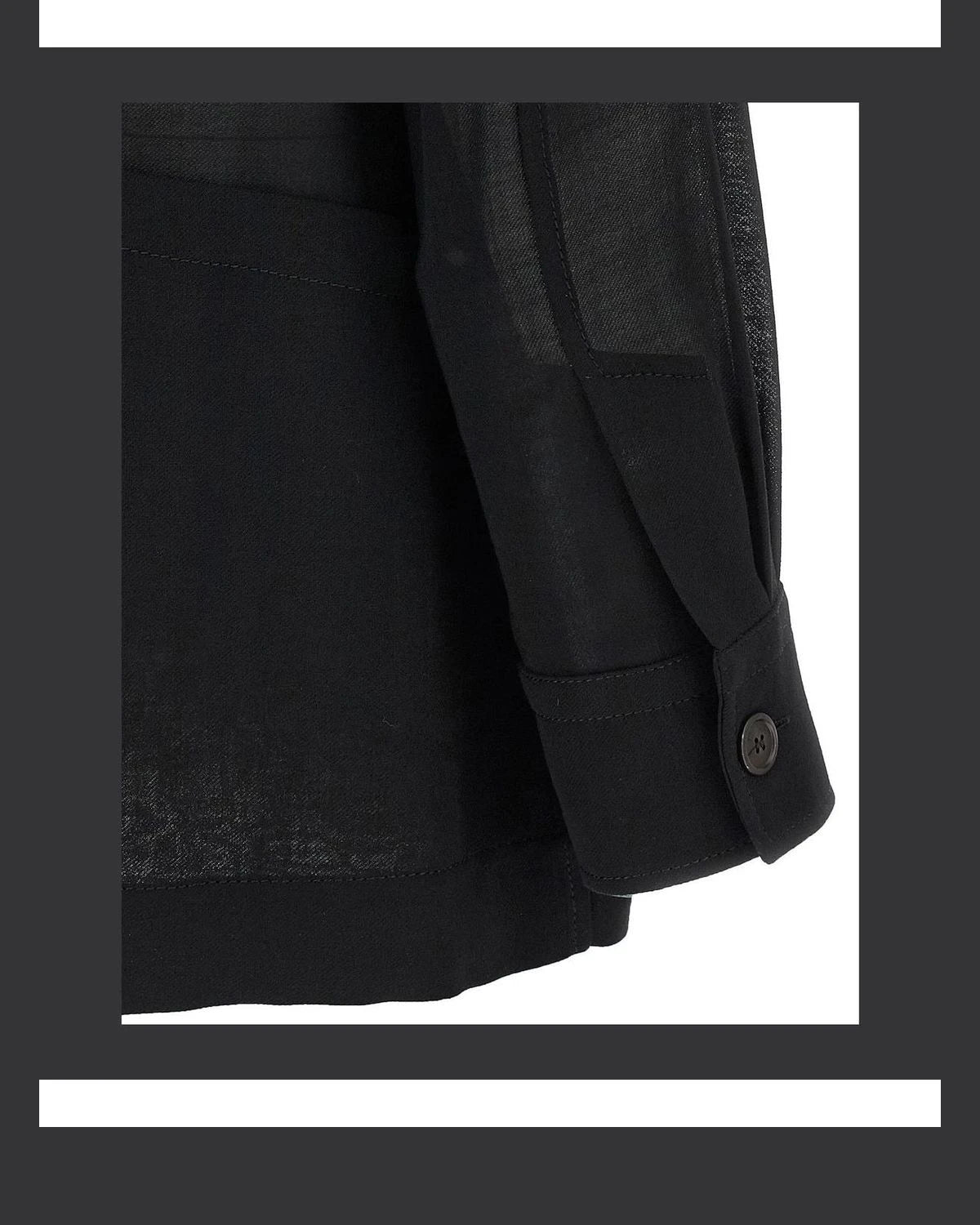 Ferragamo Dress Shirt in black, Virgin Wool — view 4