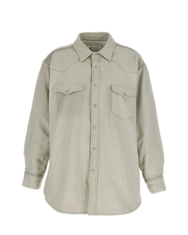 Maison Margiela Trucker Jacket in white, Cotton