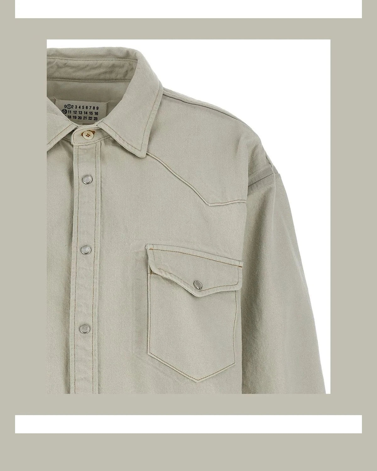 Maison Margiela Trucker Jacket in white, Cotton — view 3