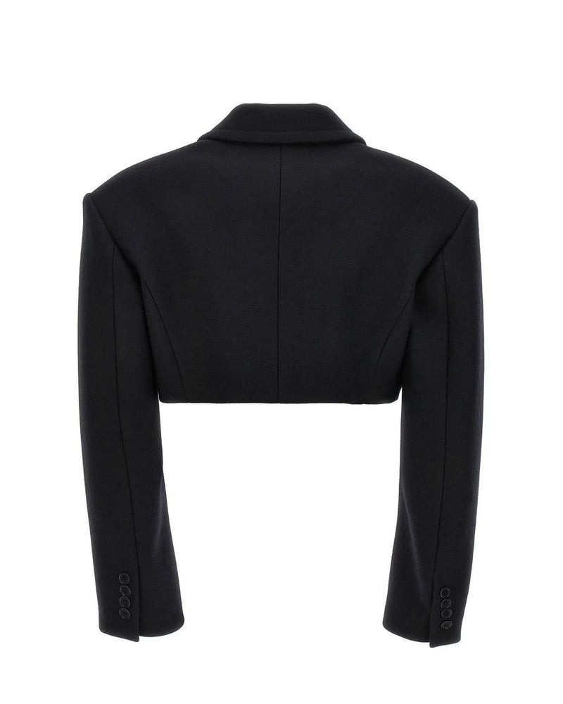 Stella McCartney Bolero Jacket in black, Wool — view 2
