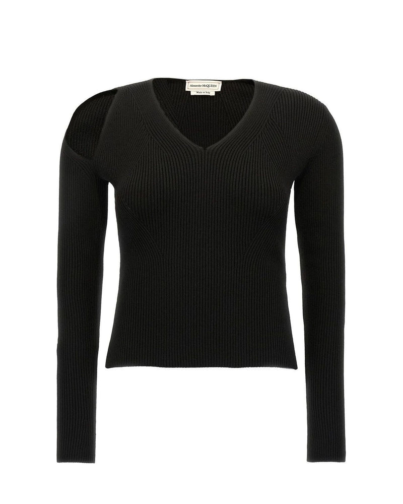 Alexander McQueen Sweater in black, Wool