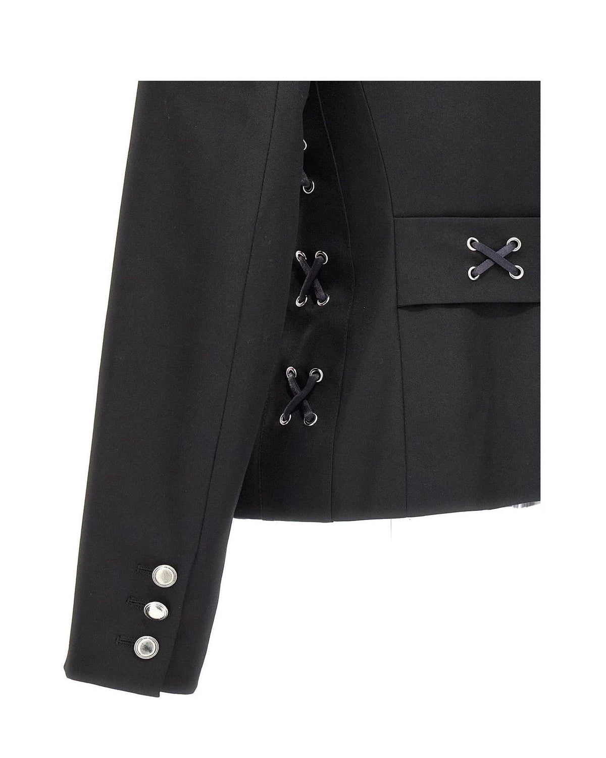 Alessandra Rich Blazer in black, Wool — view 4