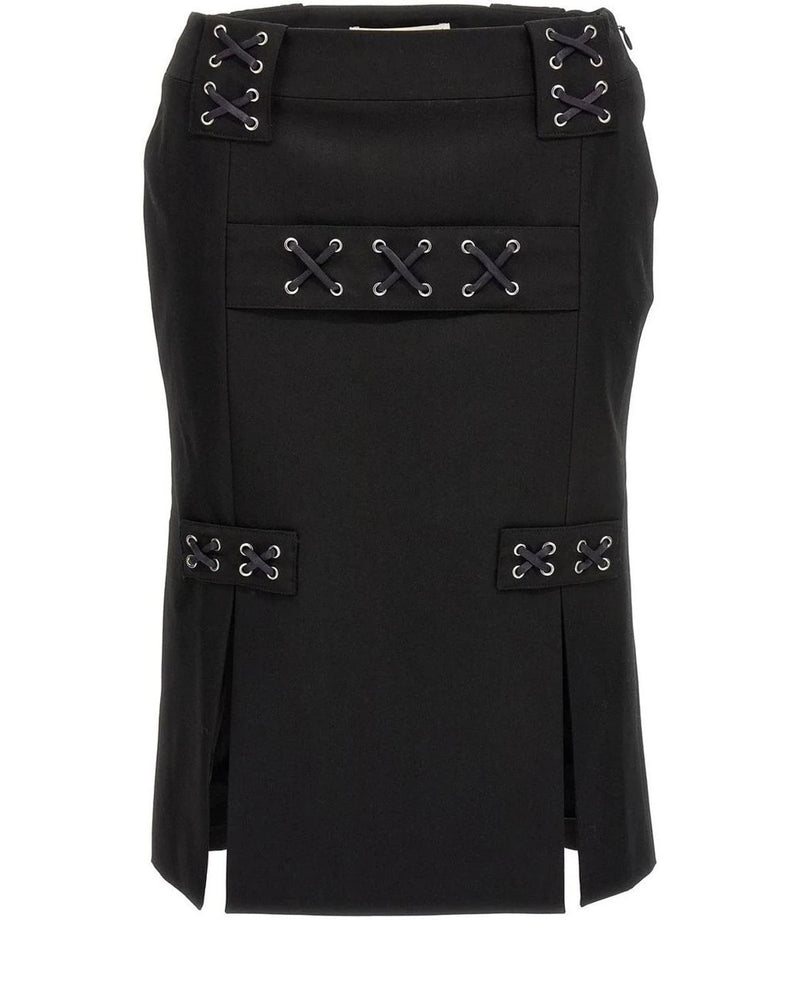 Alessandra Rich Skirt in black, Wool