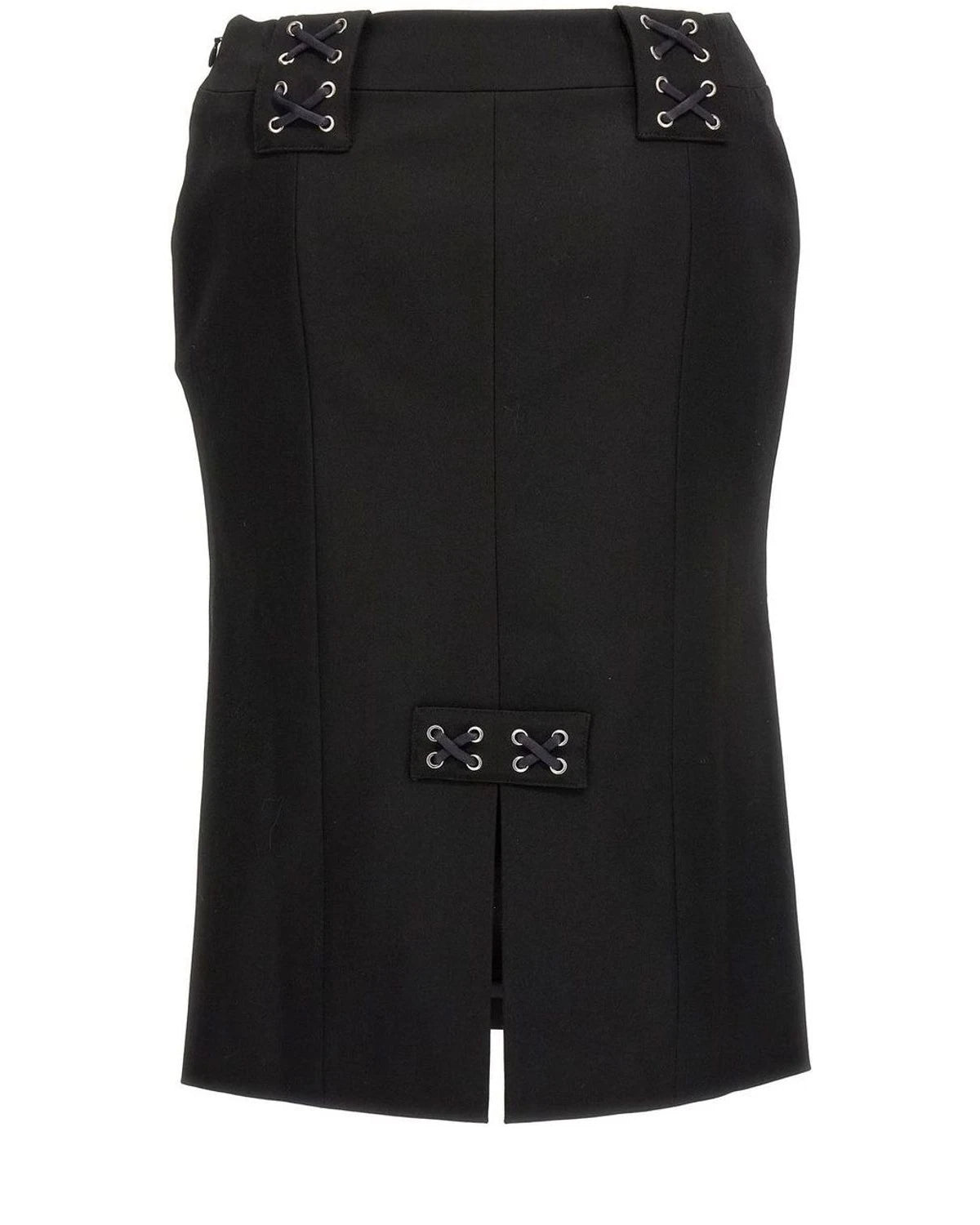 Alessandra Rich Skirt in black, Wool — view 2