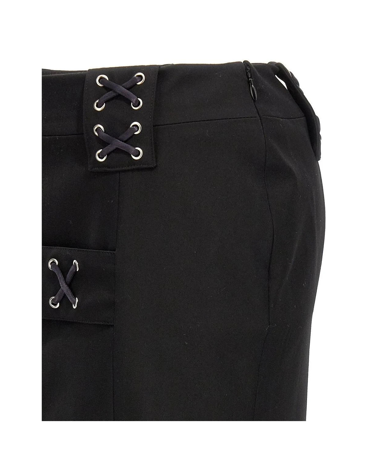 Alessandra Rich Skirt in black, Wool — view 3