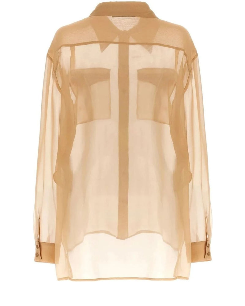 Alberta Ferretti Dress Shirt in beige, Silk — view 2
