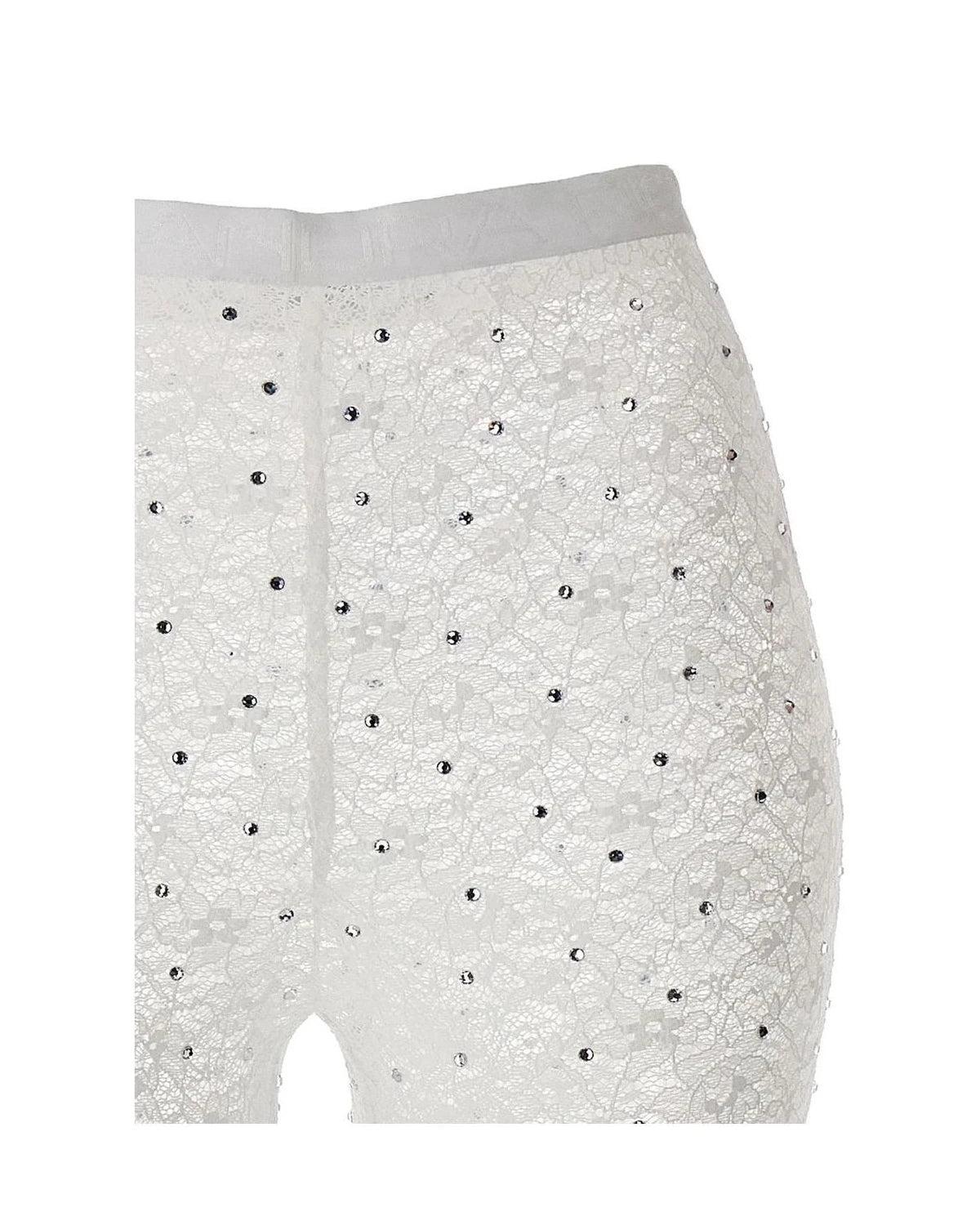 Alessandra Rich Legging in white, Polyamide — view 3