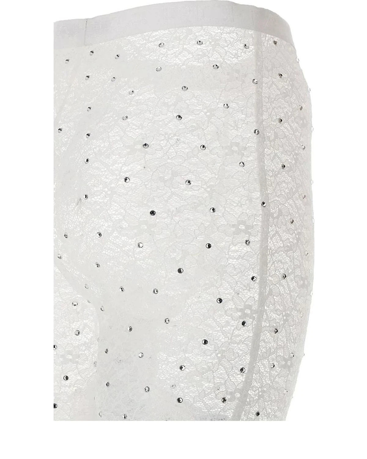 Alessandra Rich Legging in white, Polyamide — view 4