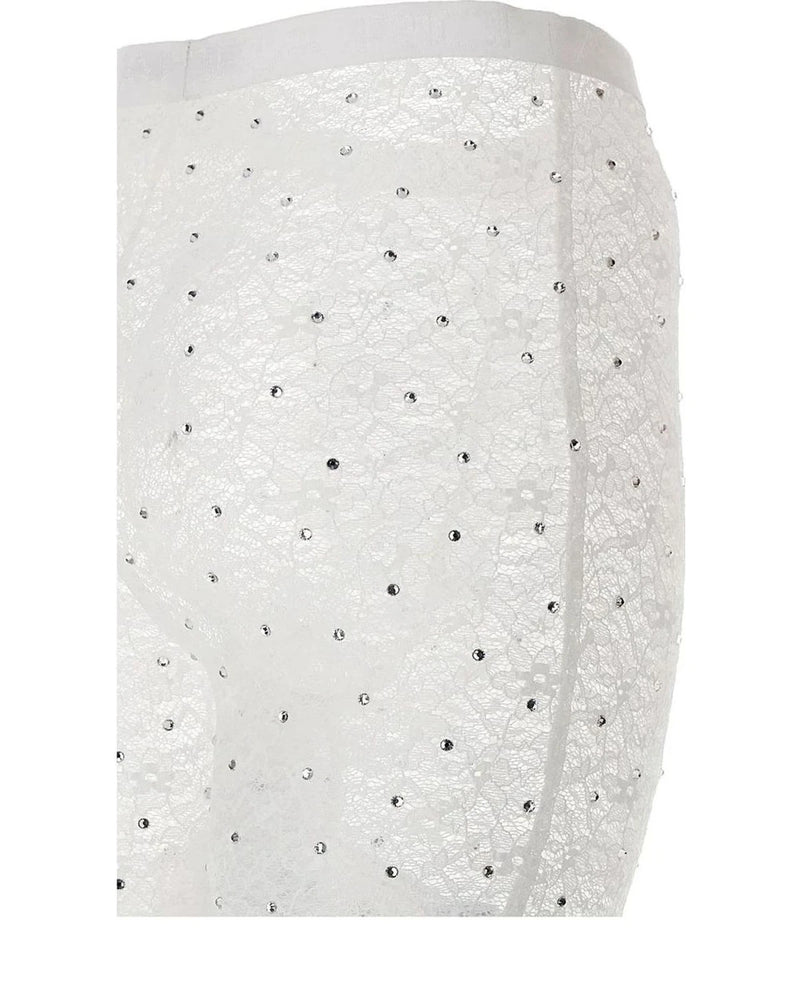 Alessandra Rich Legging in white, Polyamide — view 4