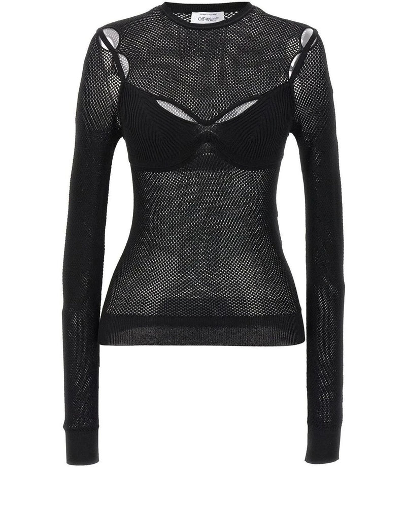 Off-White Tank Top in black, Viscose