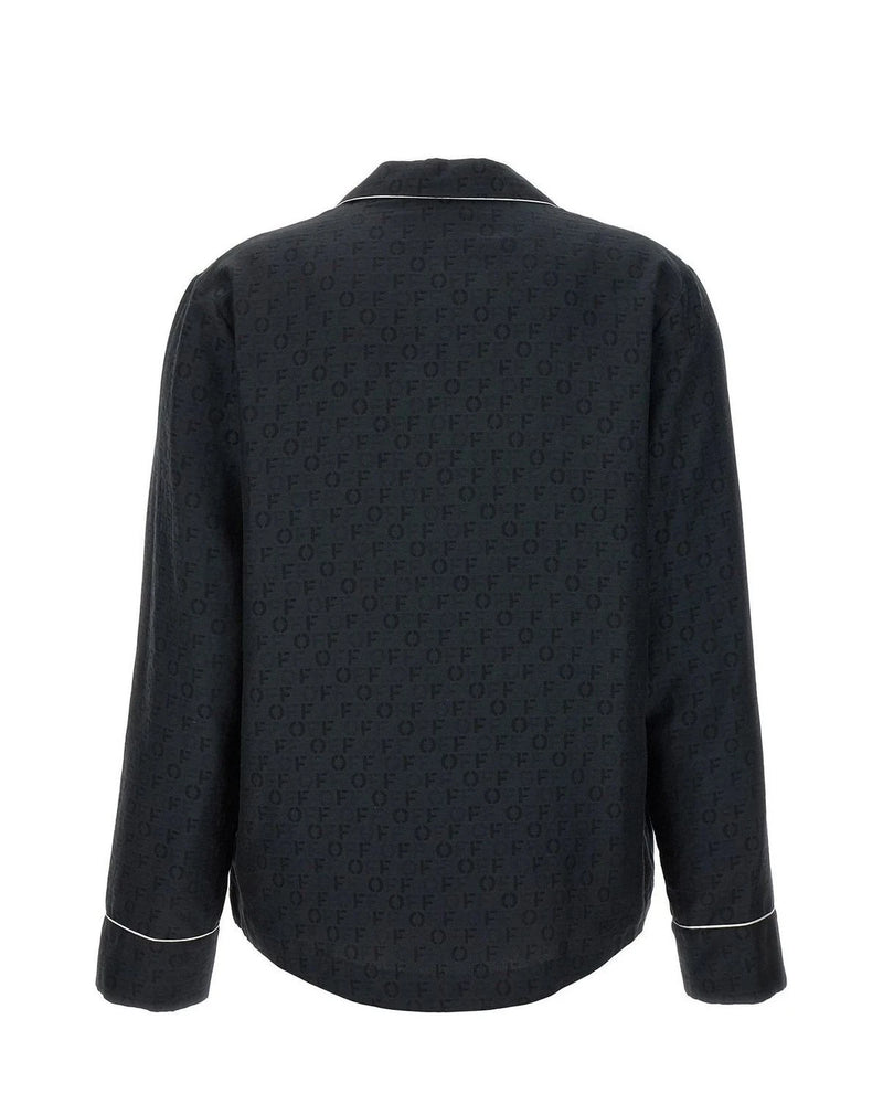 Off-White Blouse in black, Silk — view 2