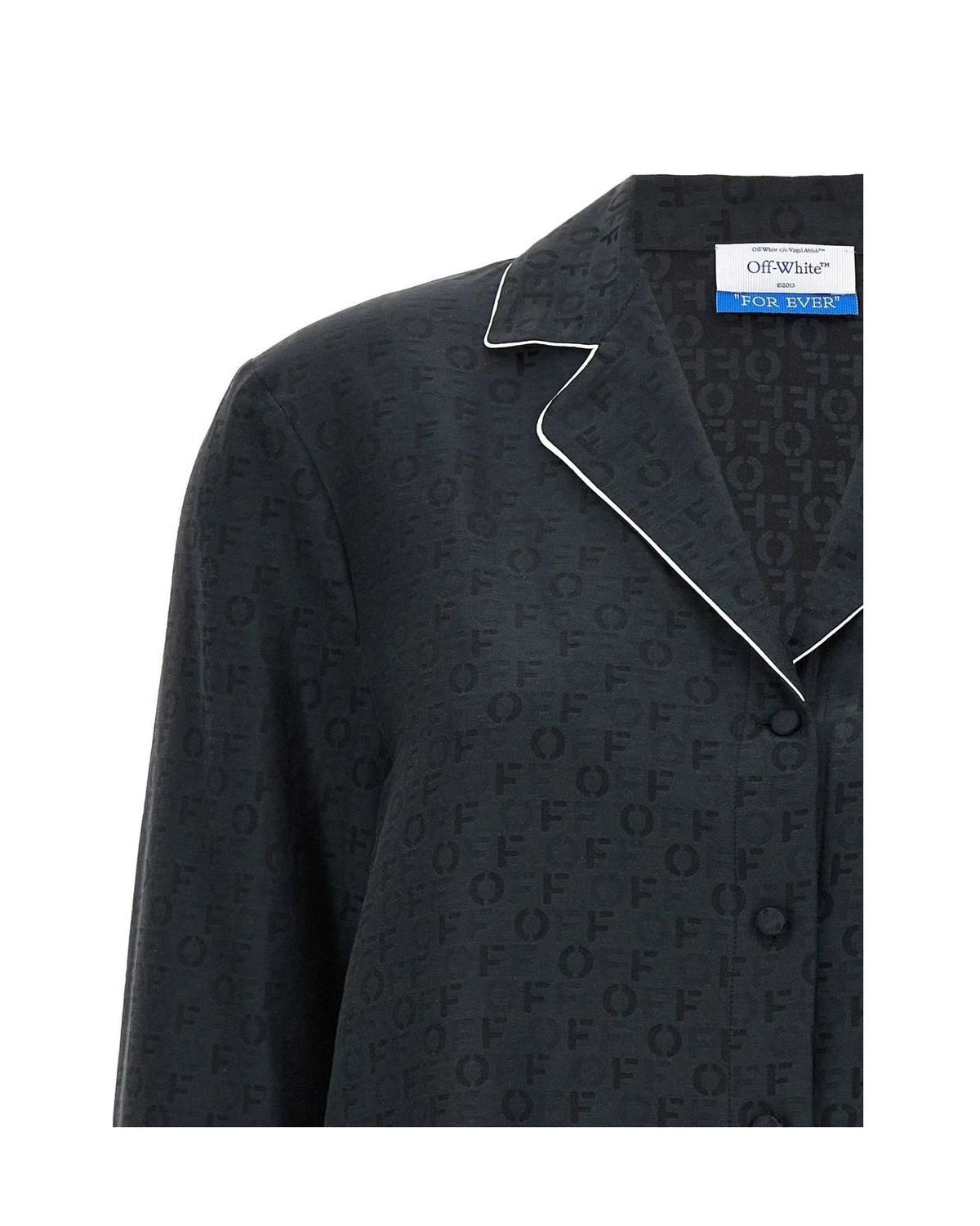 Off-White Blouse in black, Silk — view 3