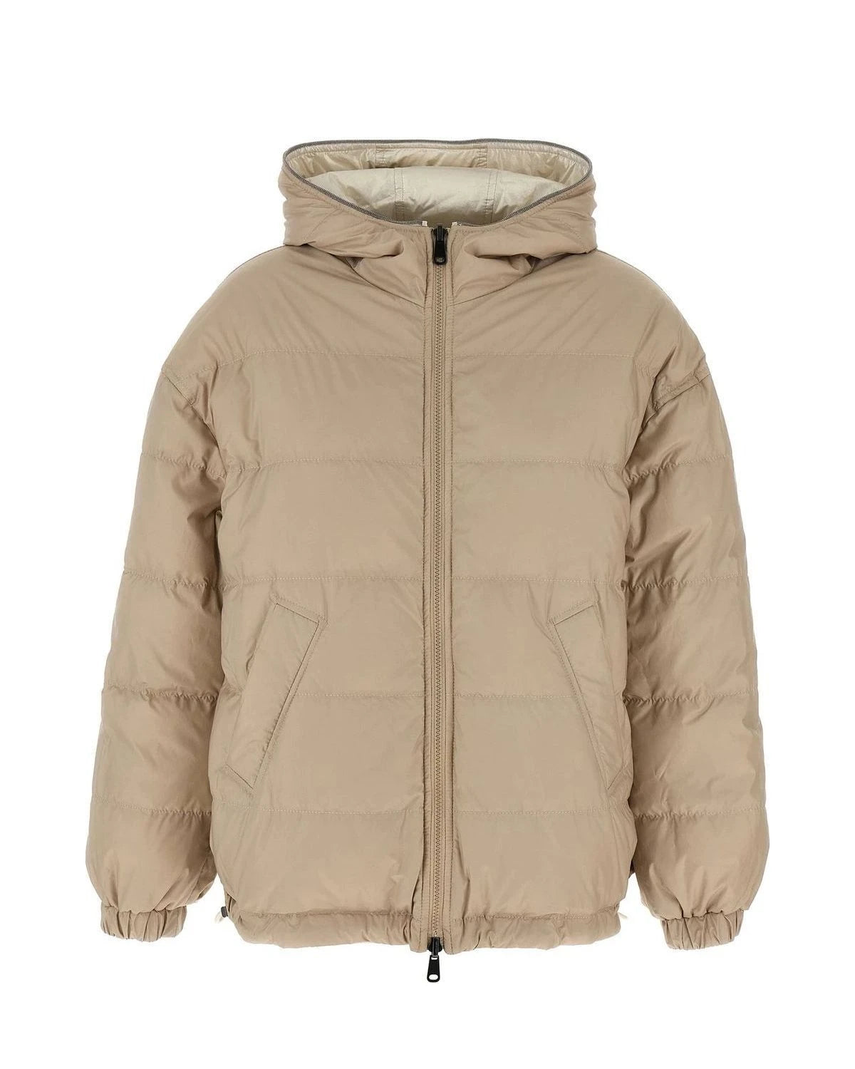 Brunello Cucinelli Puffer Jacket in beige, Polyester — view 2