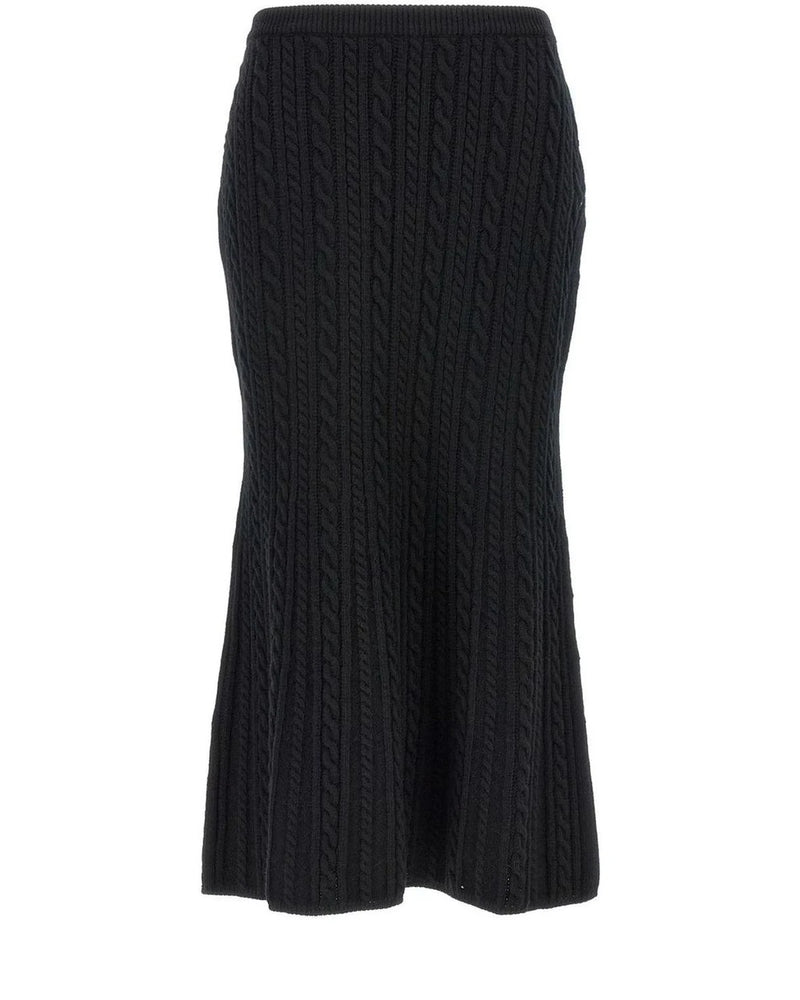 Alessandra Rich Skirt in black, Wool