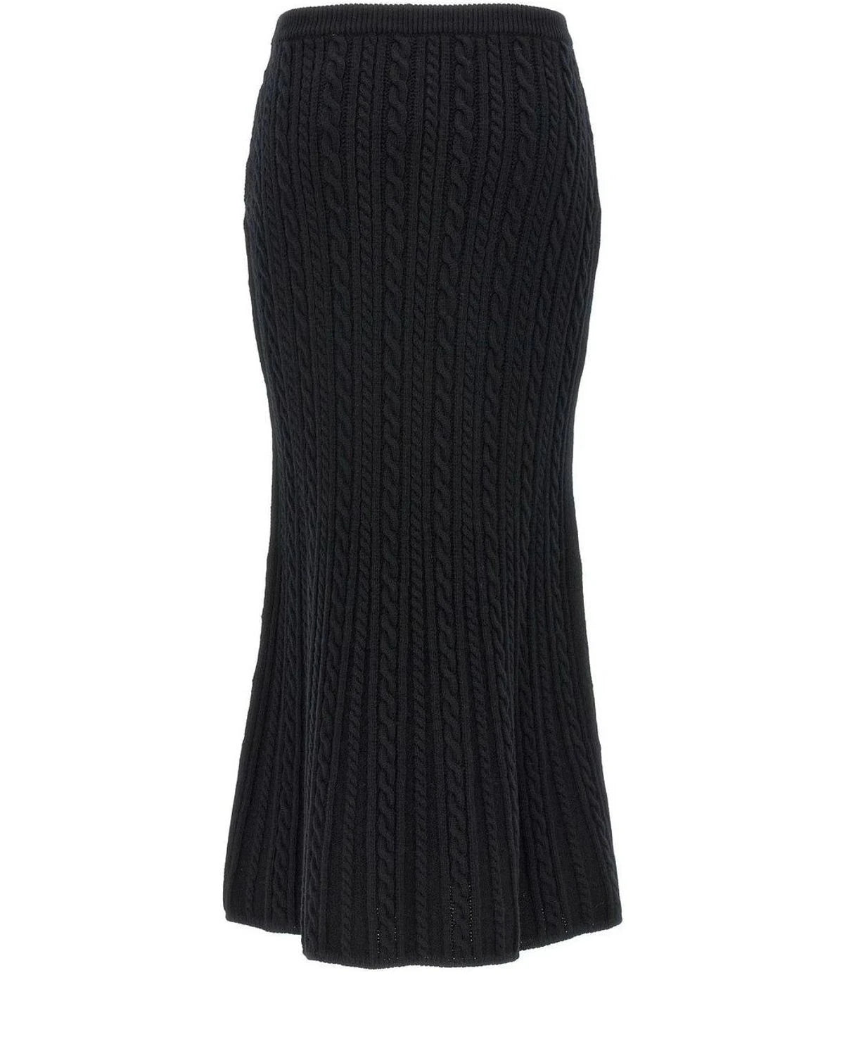 Alessandra Rich Skirt in black, Wool — view 2