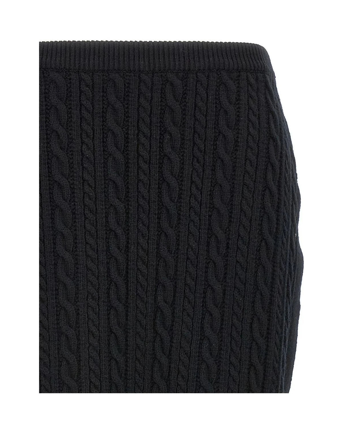 Alessandra Rich Skirt in black, Wool — view 3