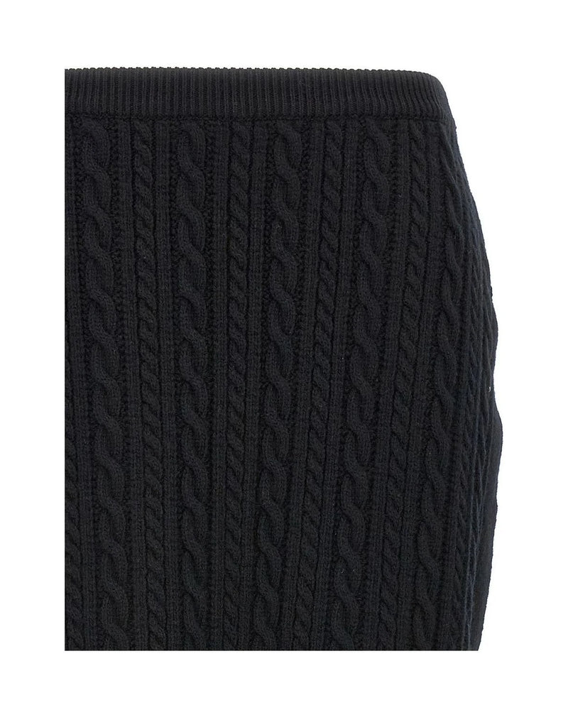 Alessandra Rich Skirt in black, Wool — view 3