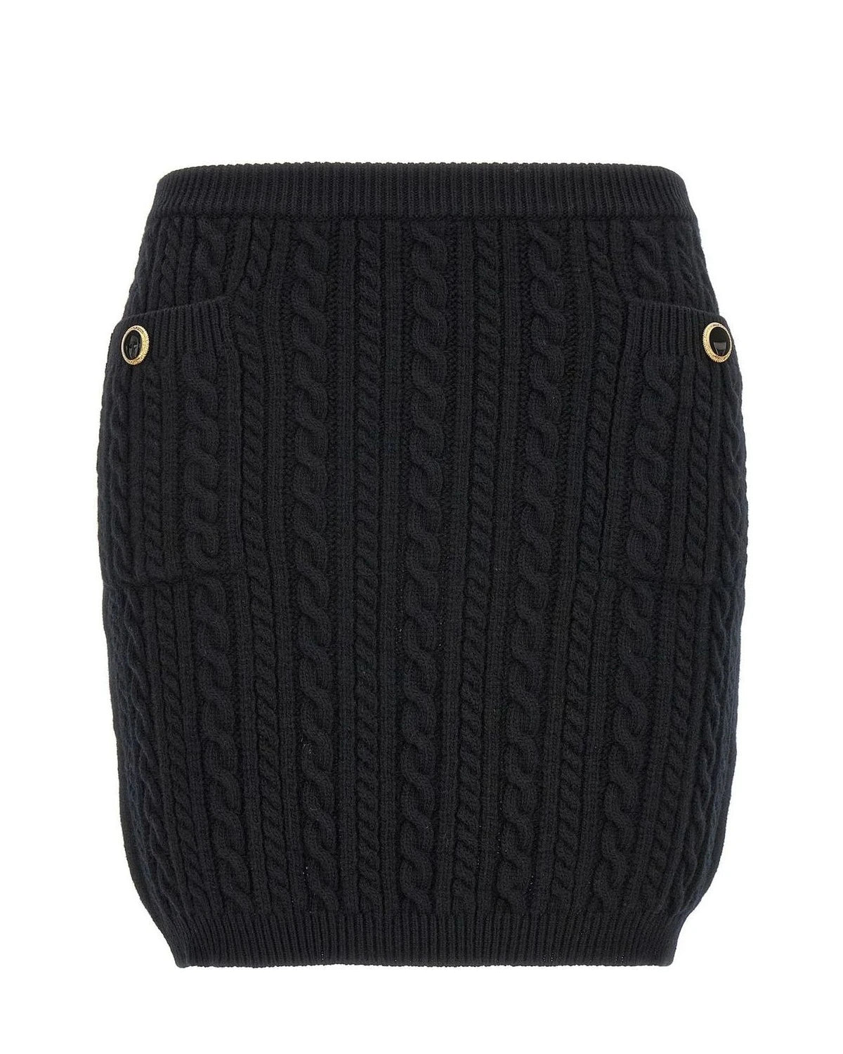 Alessandra Rich Skirt in black, Wool