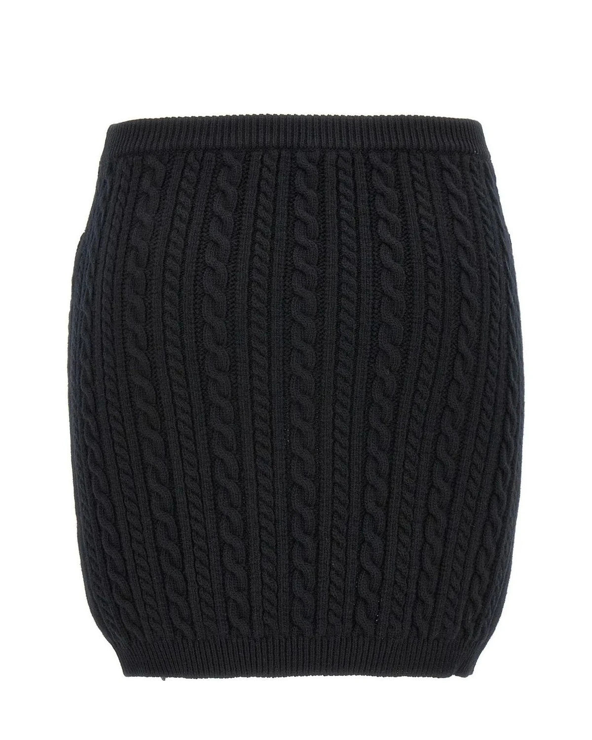 Alessandra Rich Skirt in black, Wool — view 2