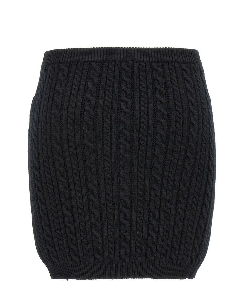 Alessandra Rich Skirt in black, Wool — view 2