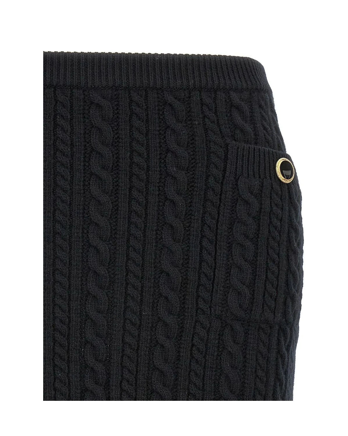 Alessandra Rich Skirt in black, Wool — view 3