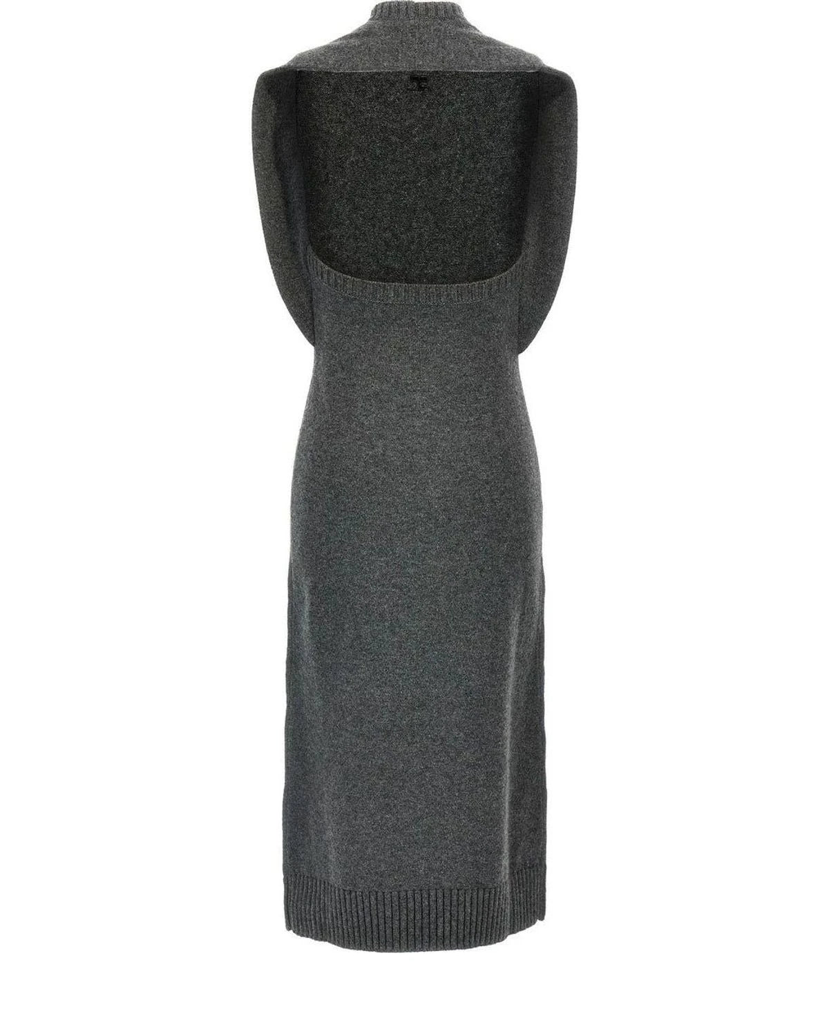 Courrèges Dresse in gray, Wool — view 2