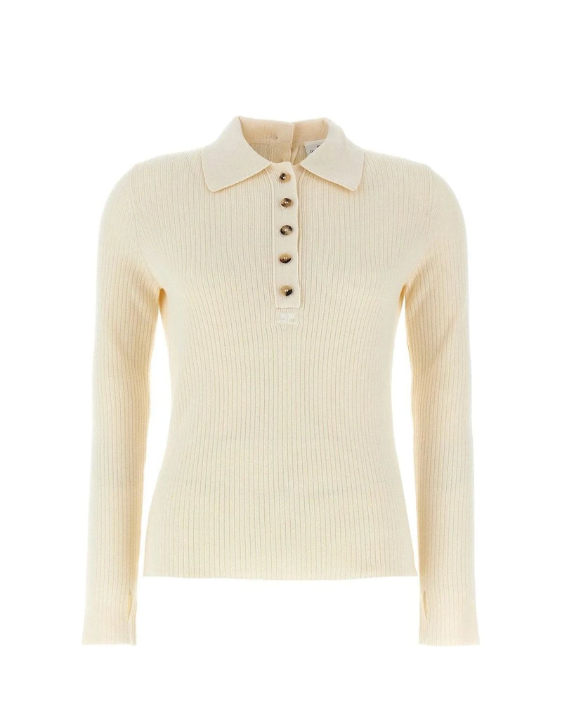 Courrèges Sweater in white, Cotton