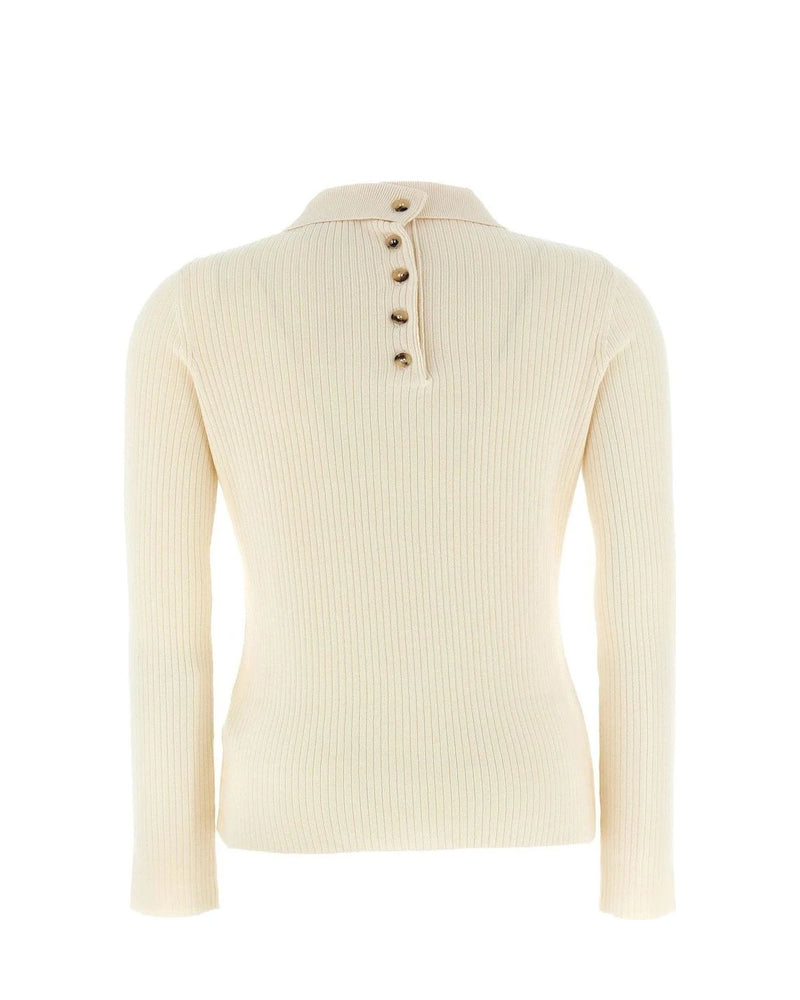 Courrèges Sweater in white, Cotton — view 2
