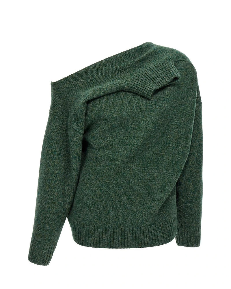 Victoria Beckham Sweater in green, Wool — view 3