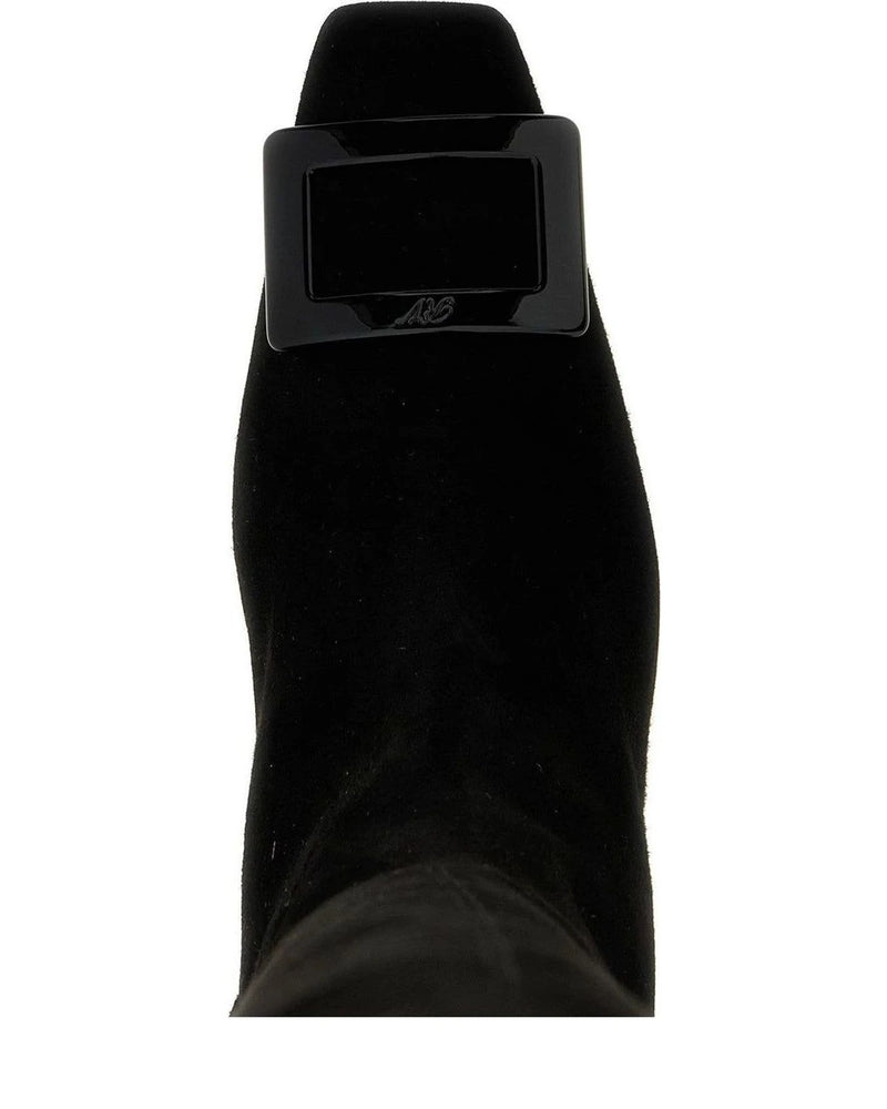 Roger Vivier Knee High Boots in black, Goat Leather — view 4
