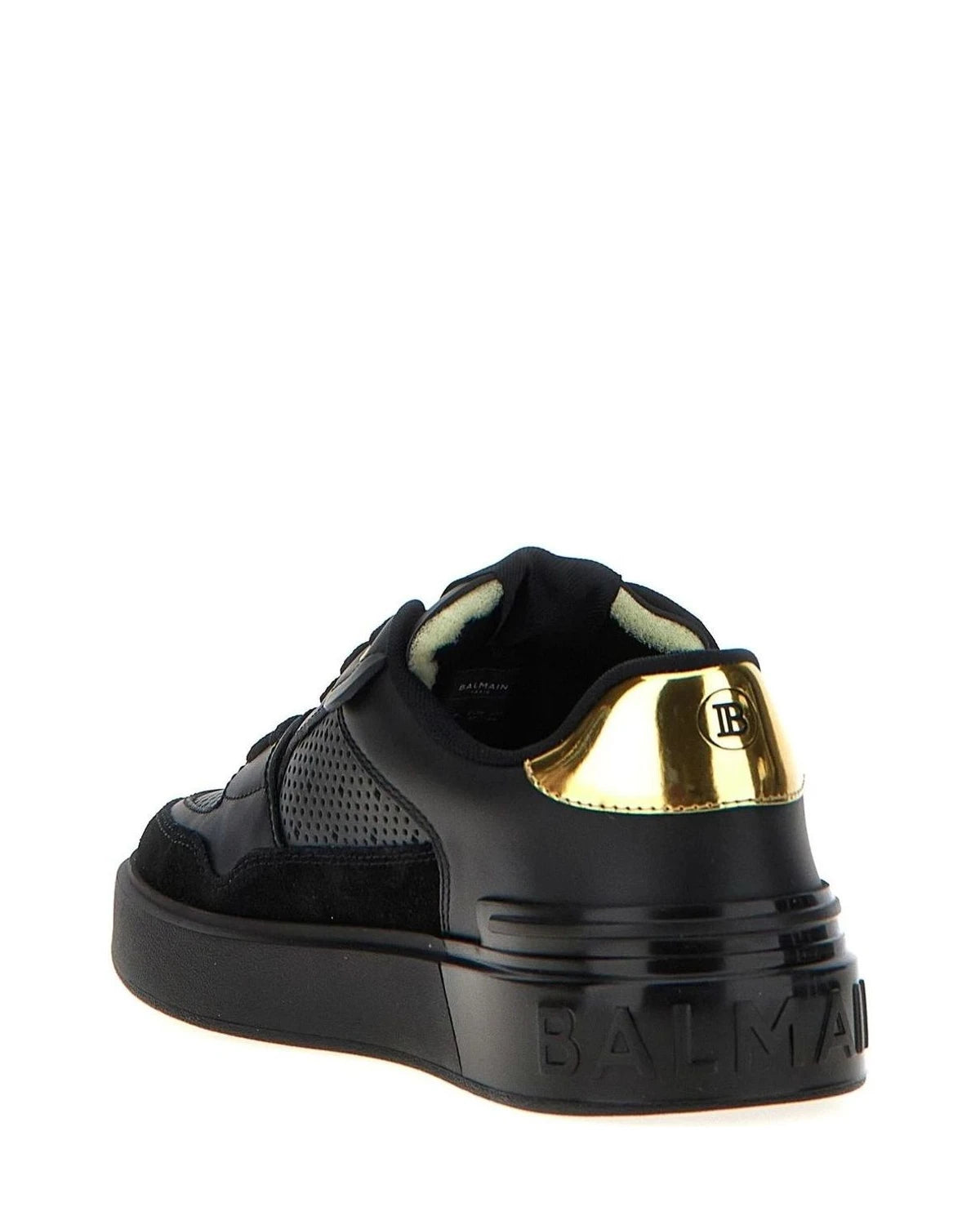 Balmain Sneakers in black, Calfskin Leather — view 3